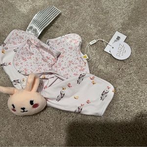 Posh Peanut Bunny White Baby Lovey - Parz Athena collection💕NWT